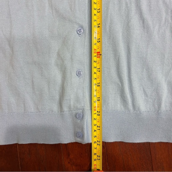 J. Crew Caryn Cardigan light blue 100% cotton super soft size XXS oversized - Picture 4 of 6